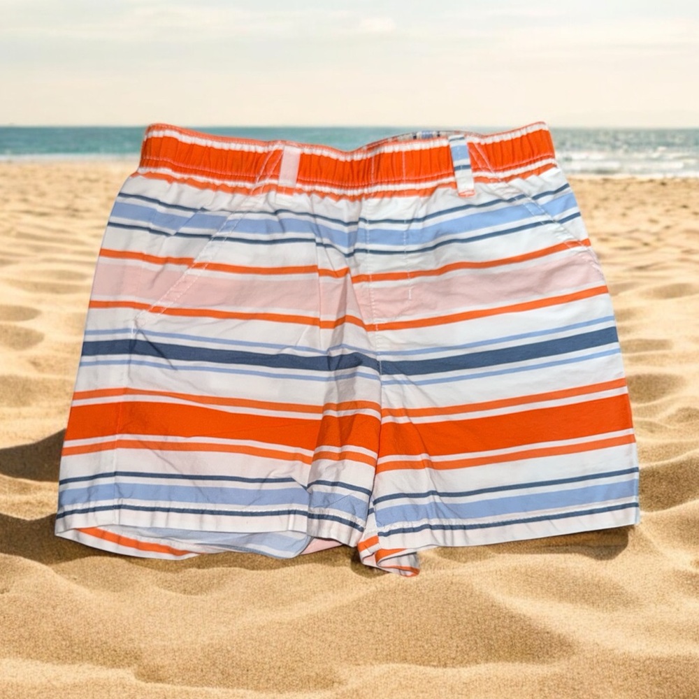 Girls Striped Orange and Blue Shorts Gymboree (8)